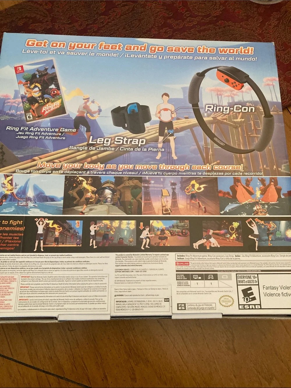 Nintendo Ring Fit Adventure - Red and Gray Fitness Game Box Art